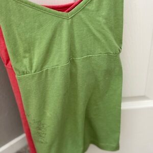 Outdoor Research tops for Summer! Green and Red V-Neck Top